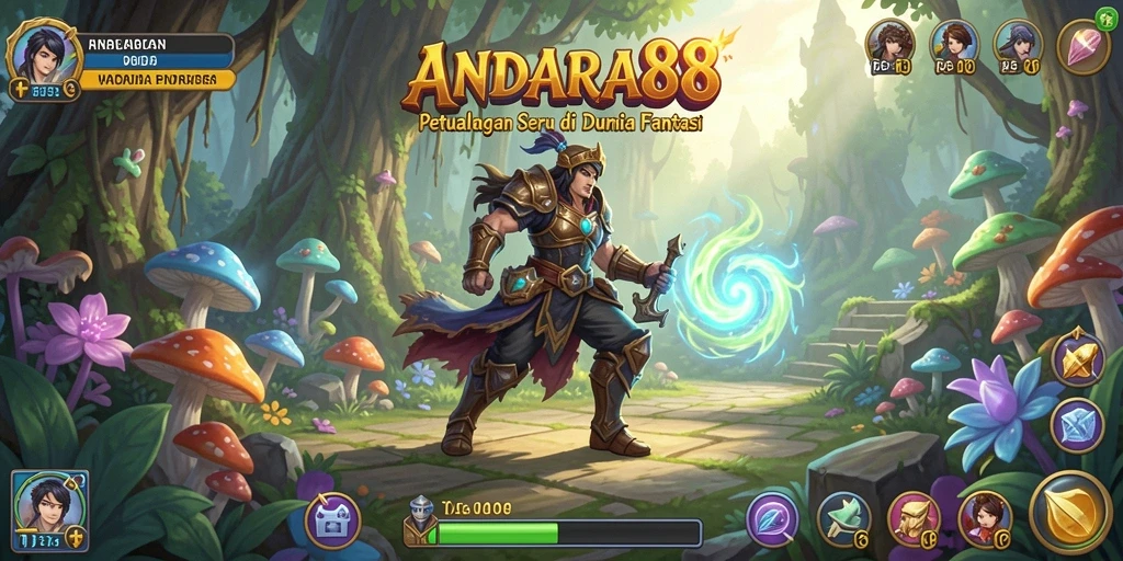 Screenshot gameplay ANDARA88 menampilkan karakter menjelajahi dunia penuh tantangan.