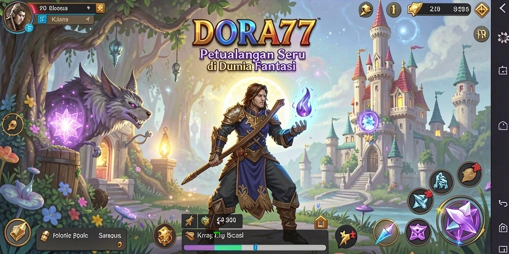 Screenshot DORA77 menampilkan aksi seru dalam permainan petualangan.