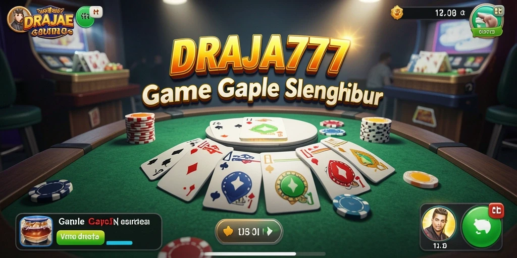 Tampilan gameplay seru dari DRAJA777 dengan kartu Gaple.