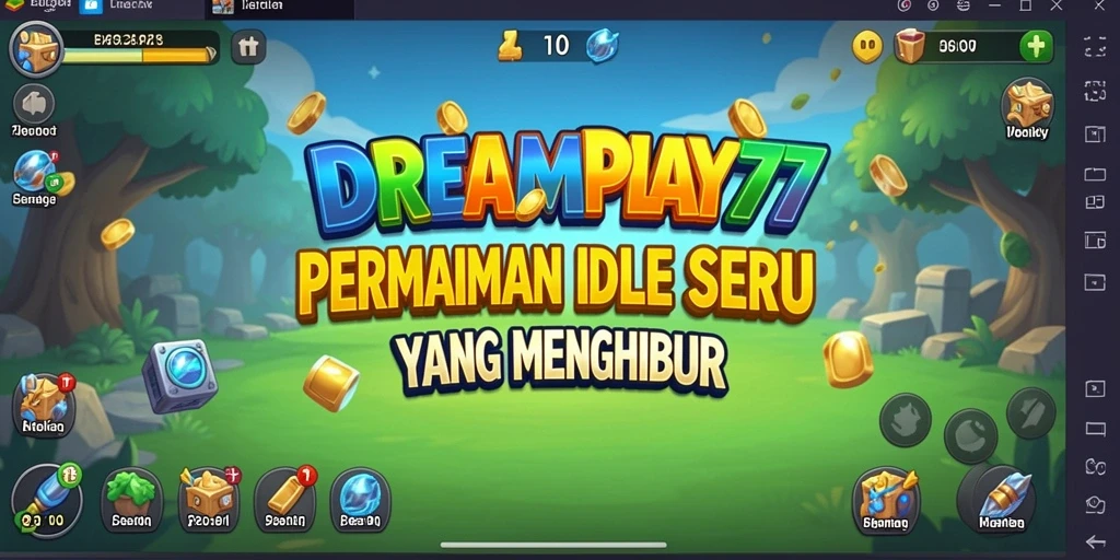Tangkapan layar gameplay DREAMPLAY77 yang menunjukkan aksi karakter idle.