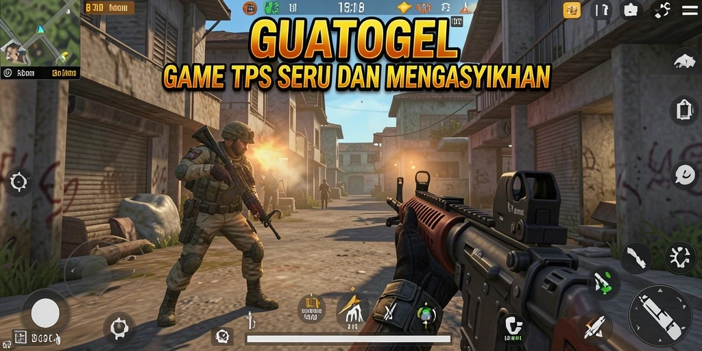 Tampilan gameplay GUATOGEL yang mendebarkan dengan aksi TPS.