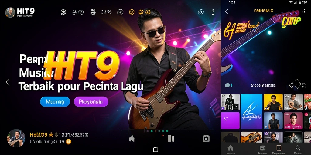 Screenshot utama HIT9 menampilkan gameplay yang seru dan penuh warna.