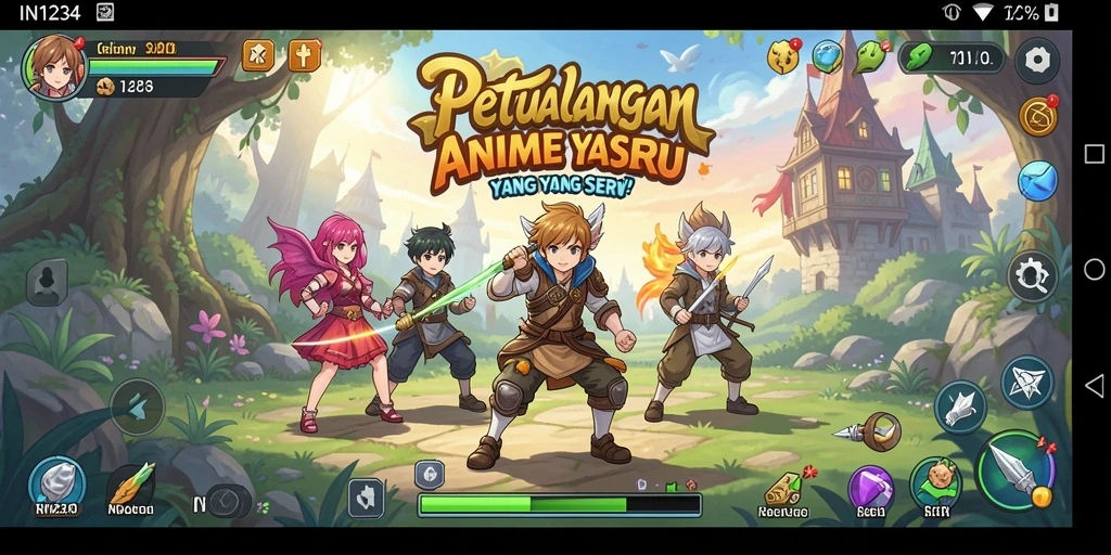 Gameplay menarik IN1234 dengan visual anime yang memukau.