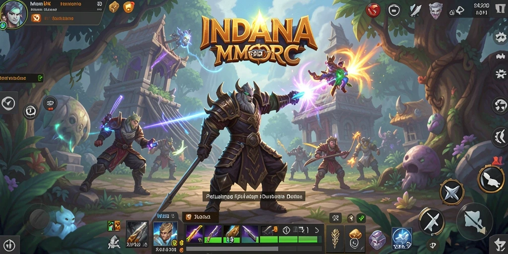 Gameplay INDAAA menampilkan aksi epik dalam dunia MMORPG.
