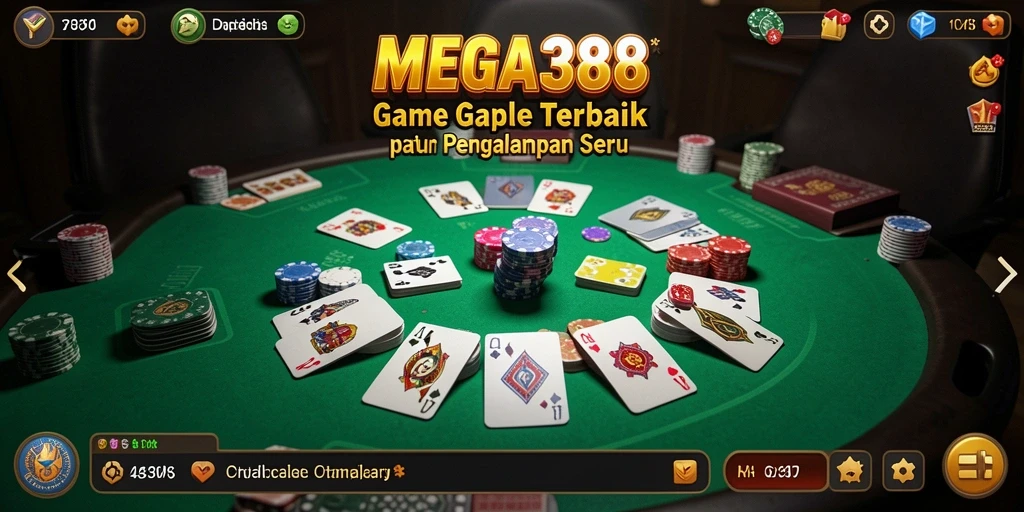 Tampilan menarik dari gameplay Gaple di MEGA388.