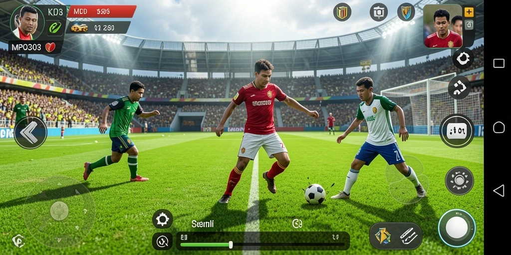 Tangkapan layar MPO303 menunjukkan aksi dinamis sepak bola yang mendebarkan.