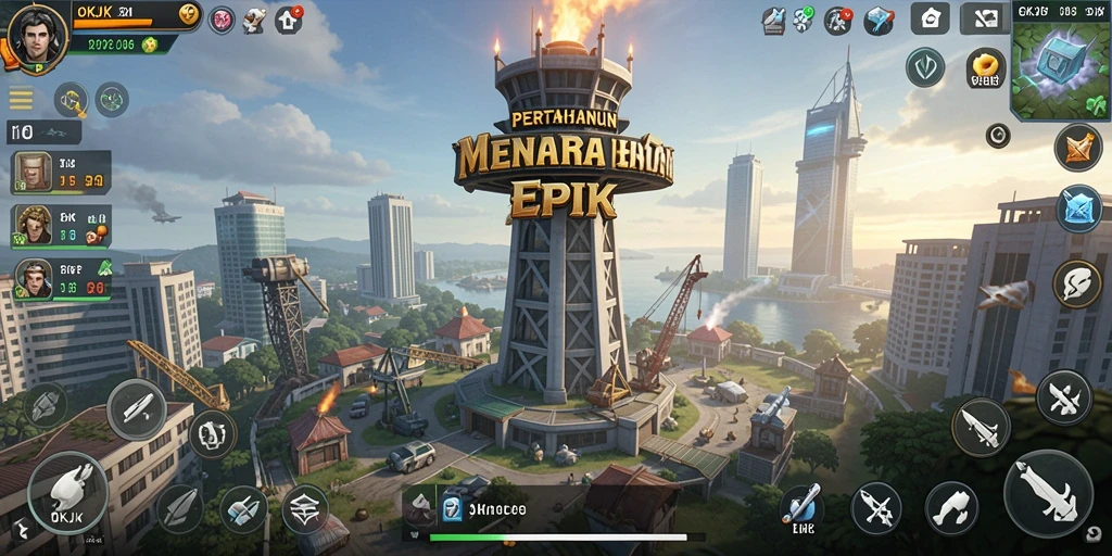 Gameplay penuh aksi dan strategi dalam Tower Defense.