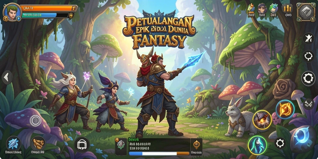 Tangkapan layar menampilkan aksi seru dalam pertarungan RPG.