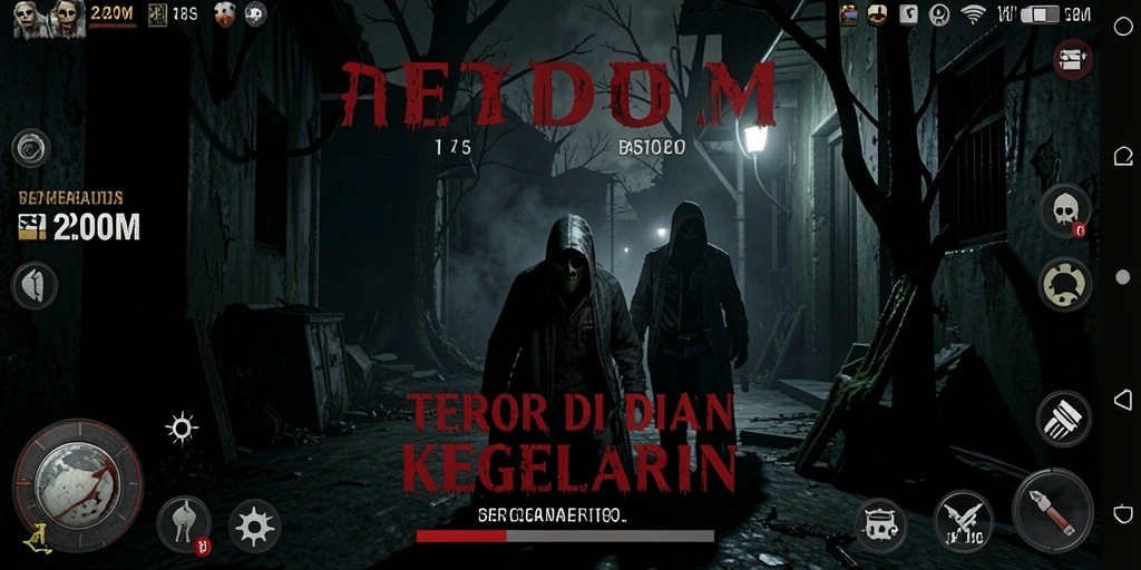 Screenshot P200M yang menampilkan ketegangan dalam gameplay Horror.