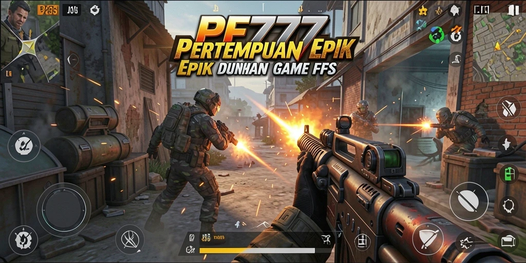 Screenshot PF777 menampilkan aksi gameplay FPS yang mendebarkan dan intens.