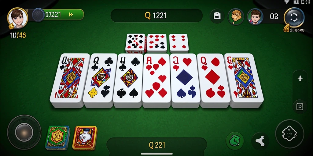 Tampilan menarik dari gameplay Domino di QQ1221.