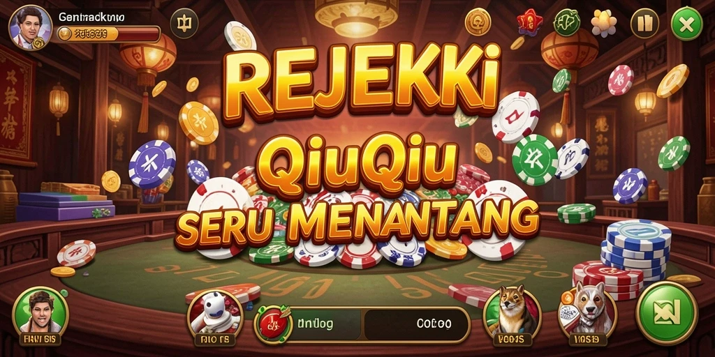 Tangkapan layar gameplay seru QiuQiu di REJEKI.