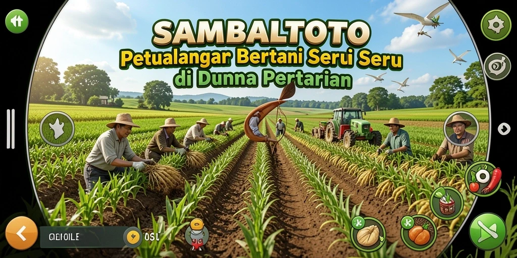 Tampilan gameplay yang menarik dari SAMBALTOTO dengan aktivitas pertanian.