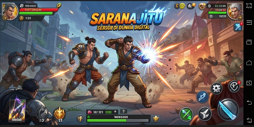 Tangkapan layar dari pertarungan seru di SARANAJITU.
