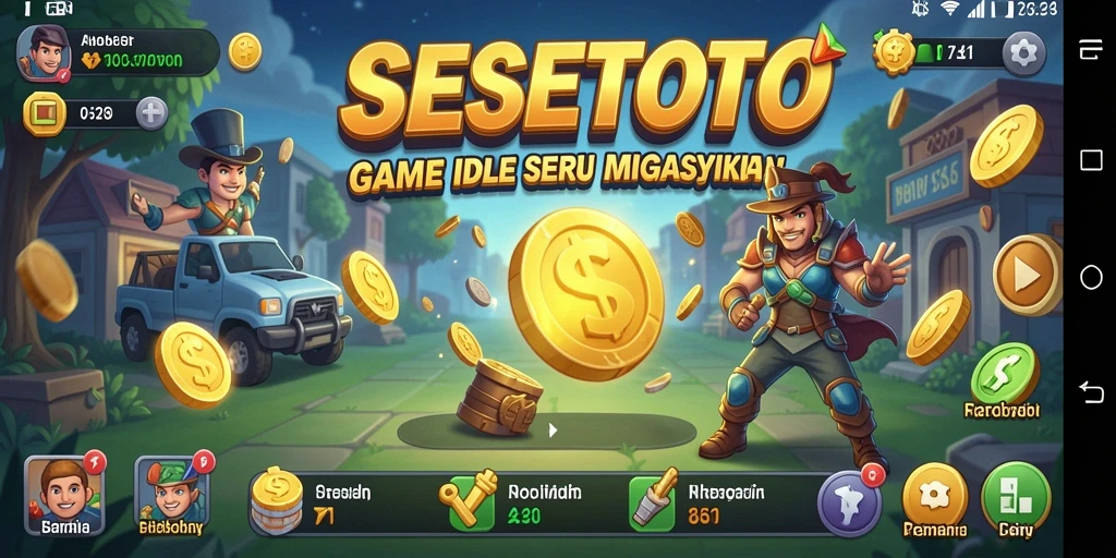 Tampilan gameplay SESETOTO yang mengasyikkan dalam format Idle.