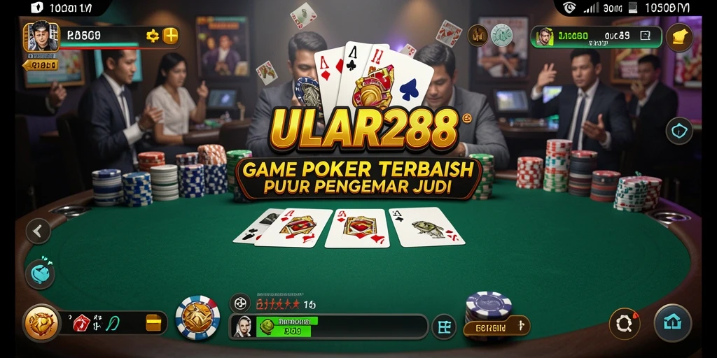 Gameplay ULAR288 yang seru dengan pemain poker di meja